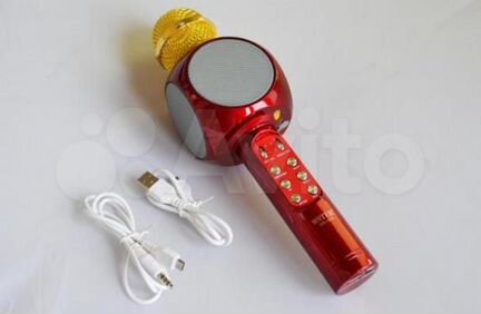 Караоке микрофон Wster WS-1816, красный