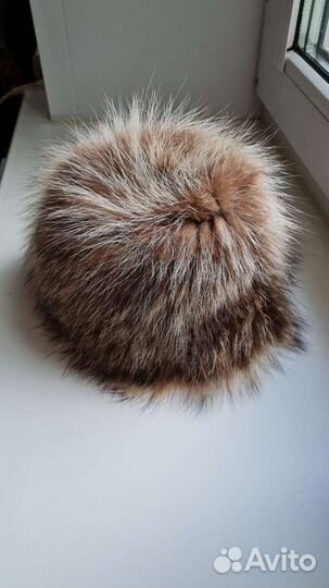Шапка из натуральной вязаной норки
