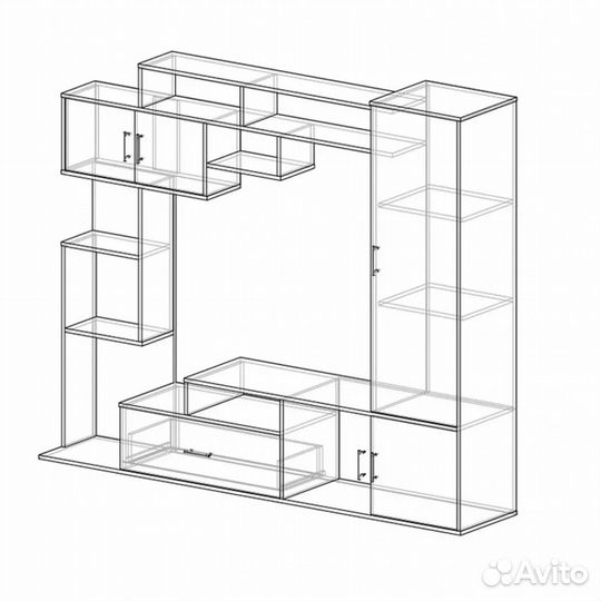 Стенка в гостиную 2,1 m