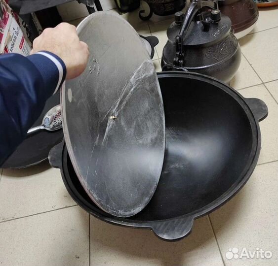 Казан чугунный 22л+печь+шумовка. Доставка