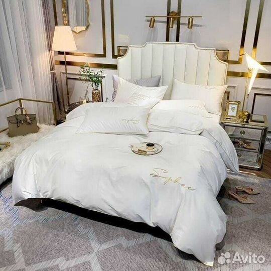 Постельное белье однотонное семейное