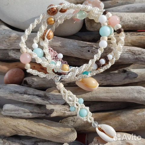 Светлые лулы, расточки, браслеты, серьги