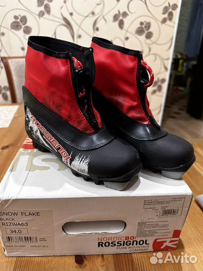 Лыжные ботинки rossignol, с мехом,34 отл.сост