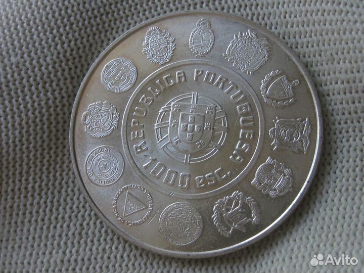 Португалия 1000 эскудо 1997 танец серебро 27 грамм