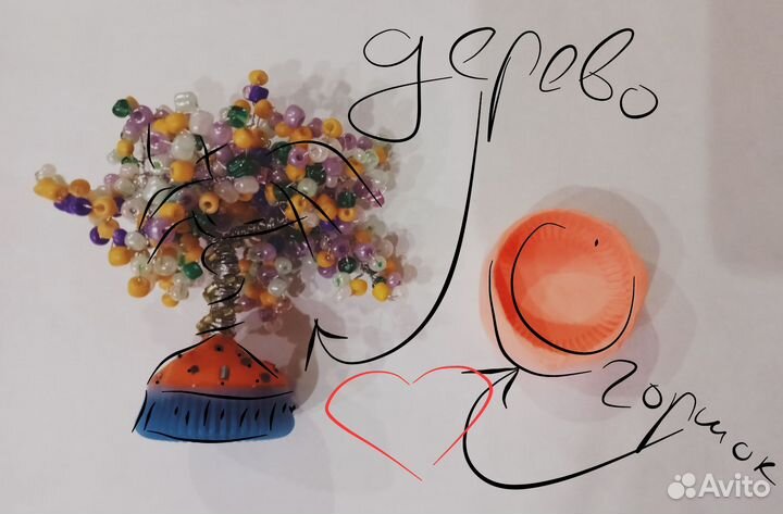 Дерево из бисера, своим трудом