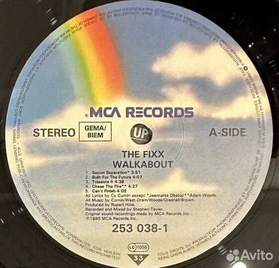 The Fixx – Walkabout (Германия 1986г.)