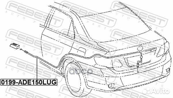 Тросик привода багажника Toyota Corolla 06 01