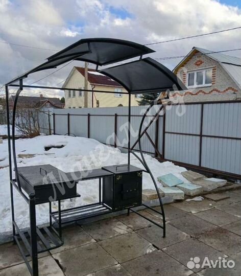 Мангал с печью
