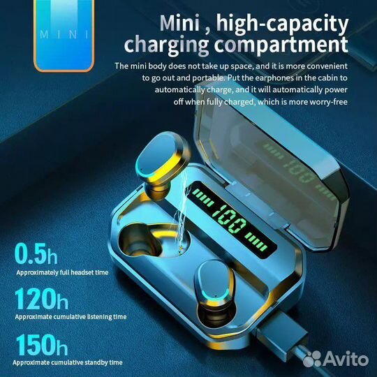 TWS Беспроводная Bluetooth-гарнитура; Спортивные н