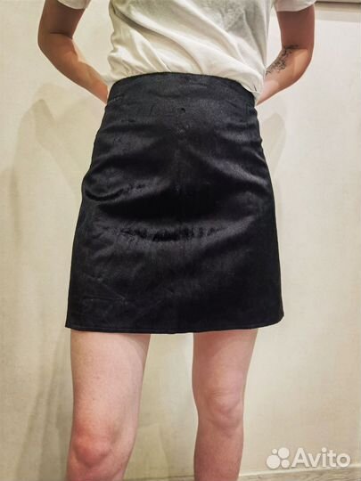 Юбка прямая из искусственного ворса