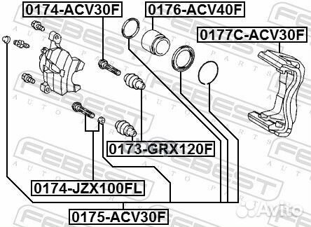 0177C-ACV30F скоба переднего суппорта Toyota C