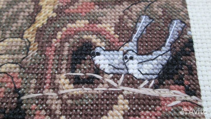 Картина вышитая крестом «Слишком устал»