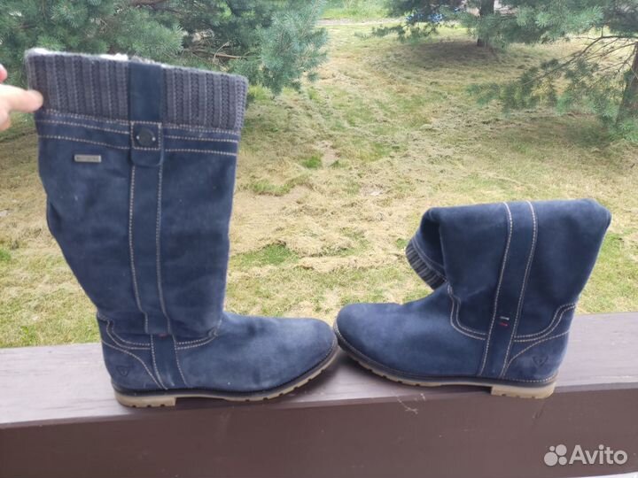 Сапоги женские зимние замшевые 39