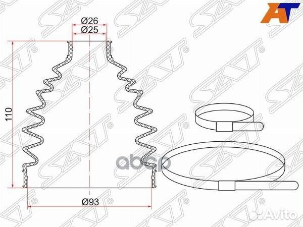 Пыльник шруса наружный FR nissan almera N16