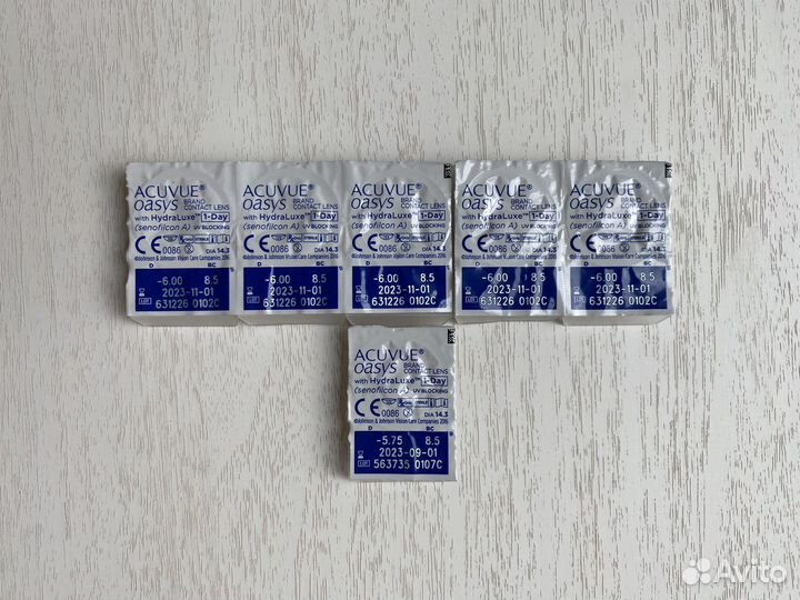 Линзы однодневные acuvue -6