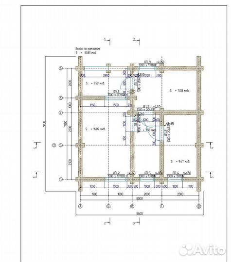 Деревянный дом из оцилиндрованного бревна