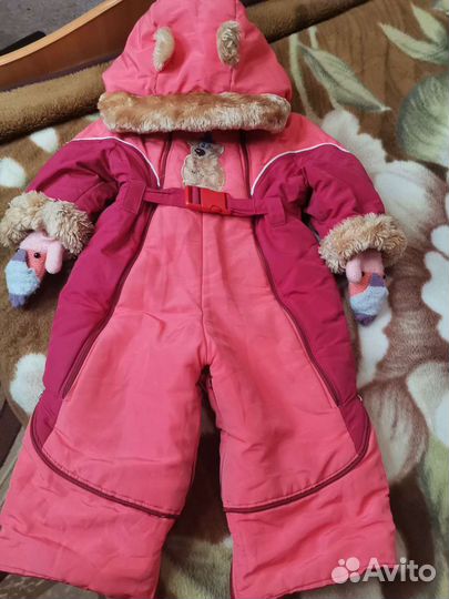 Зимний комбинезон для девочки 80 86 размер