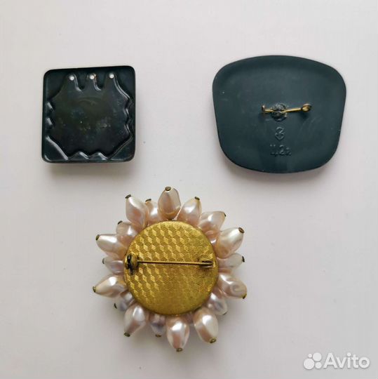 Брошь винтаж СССР ручная роспись