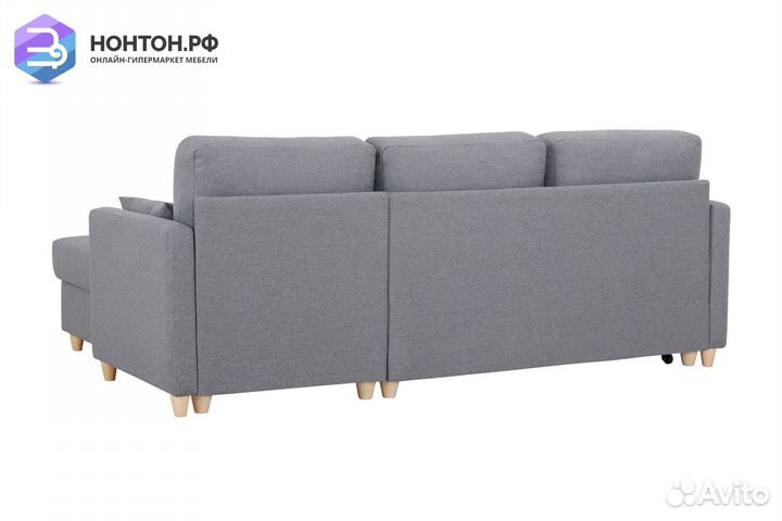 Диван угловой дельфин Дилан серый