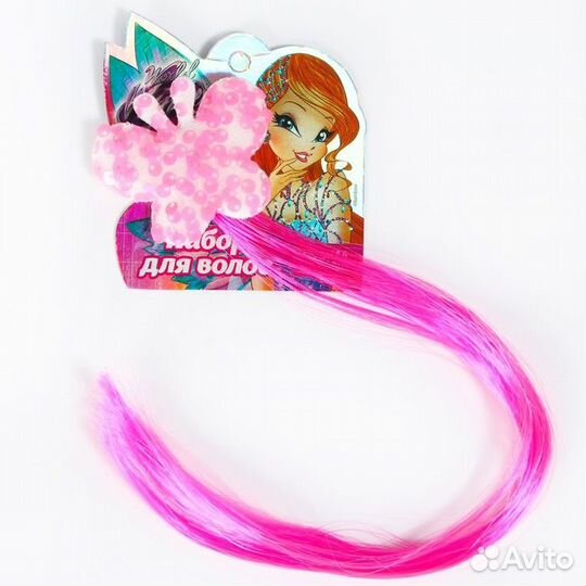 Прядь для волос микс звезда, сердечко, цветочек