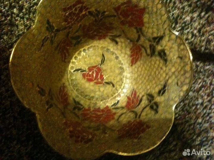 Китайская пиала.В редкой технике витражного клуазо