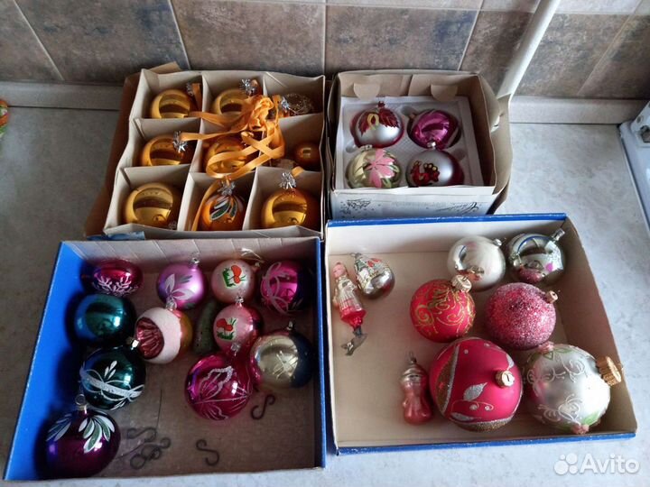 Елочные игрушки стекло