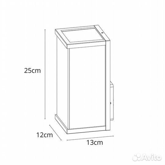 Уличный настенный светильник POT A1631AL-1BK