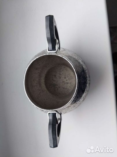 Сахарница из мельхиора, поднос СССР