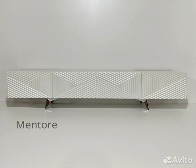 Тумба тв Bravo в белом цвете (на опорах)