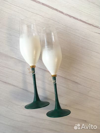 Свадебный набор изумрудный