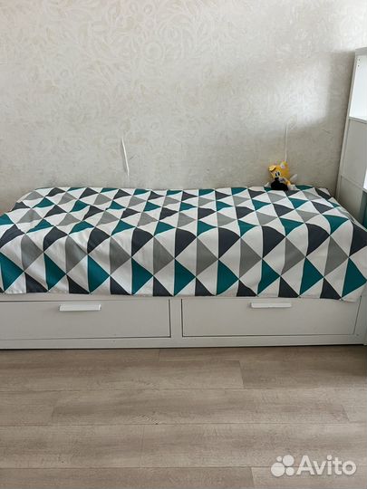 Кровать двухспальная с матрасом 180 200 бу