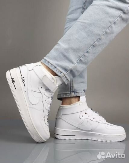 Кеды зимние с мехом nike air force 1 41-46