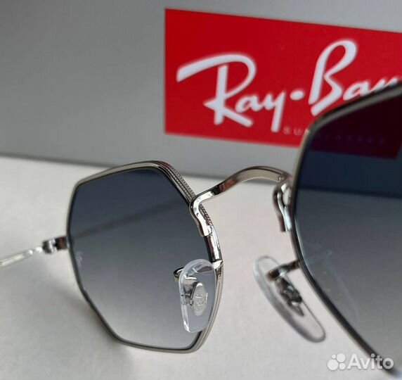 Солнцезащитные очки Ray Ban Octagonal голубые