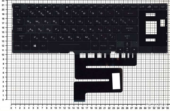 Клавиатура для Asus ROG GX501VS GX501VSK черная c