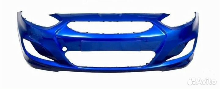 Бампер передний Солярис. Синий
