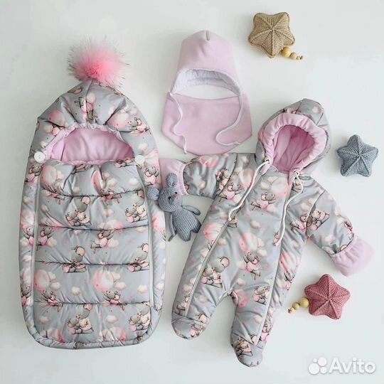 Конверт на выписку / комбинезон зимний весенний