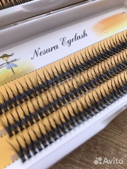 Ресницы пучки хвост ласточки