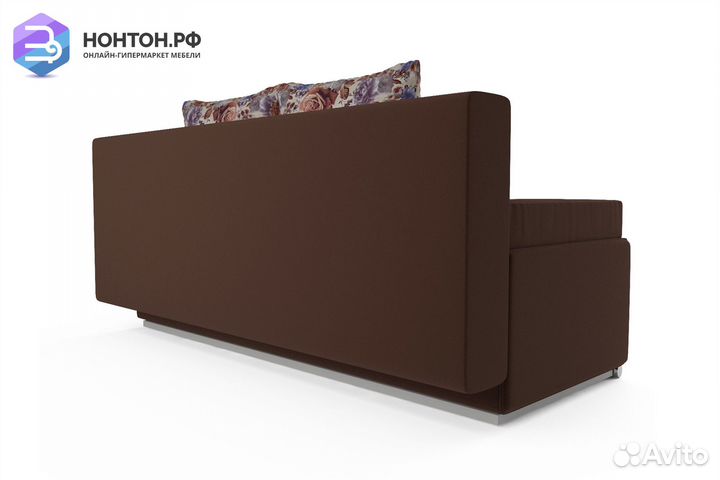 Диван еврокнижка Мадейра коричневый