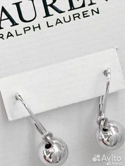 Новые серьги Ralph Lauren под серебро