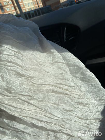 Шелковый палантин жемчужный