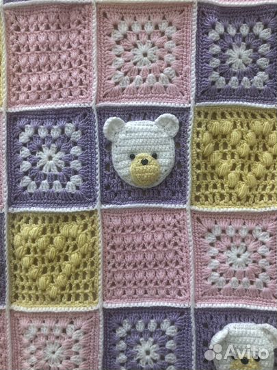 Плед детский вязаный ручная работа