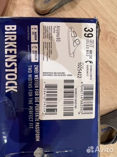 Birkenstock 39 (250 см) новые