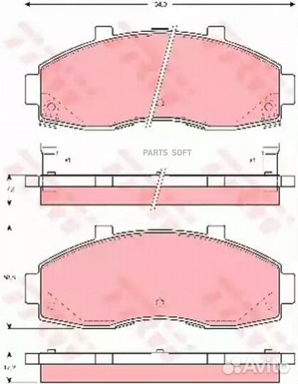 TRW GDB3263 Комплект передних тормозных колодок