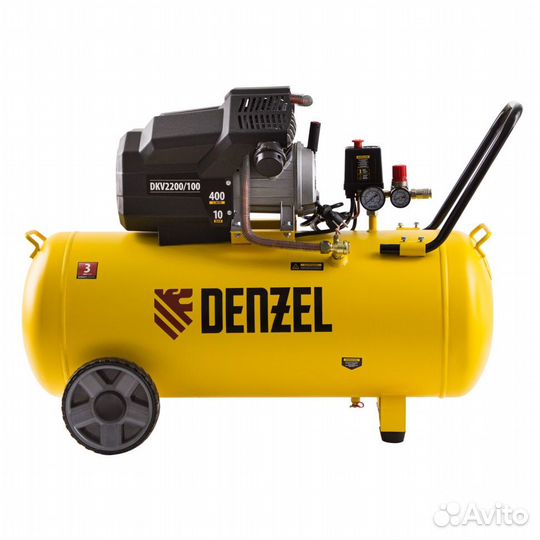 Компрессор Х-PRO 2.2 кВт 400 л/мин 100л Denzel