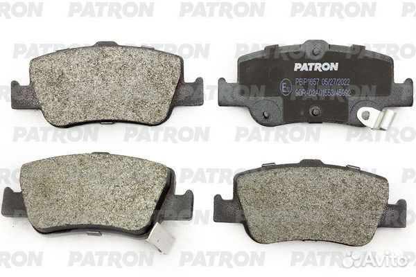 Patron PBP1657 Колодки тормозные дисковые зад. TOY