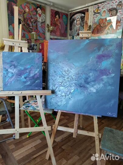 Интерьерная картина маслом на холсте. Диптих