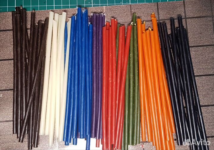 Свечи восковые цветные