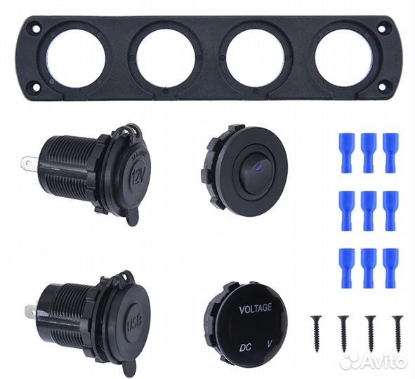 Панель управления 4 отверстия для авто, лодок