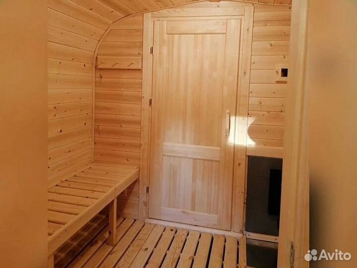 Перевозная баня бочка 6 м