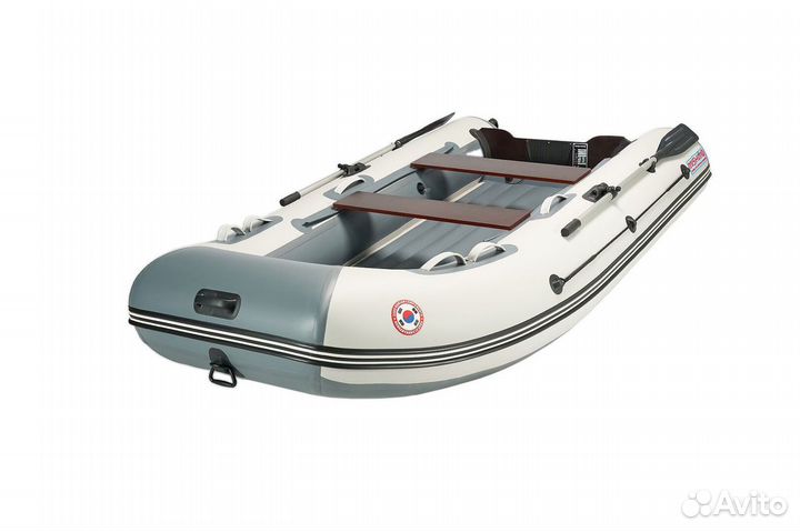 Лодка mishimo lite 390 (бело-серая)